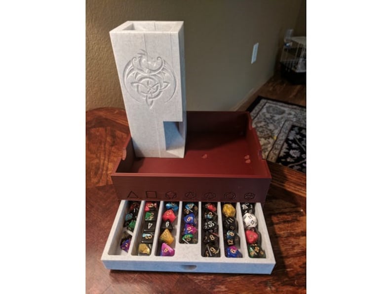 Portable Magnetic Dice Box, Tray, and Tower DnD Dice Box DnD Dice Tower DnD Dice Tray DnD DnD Accessories DnD Gift Ideas image 2