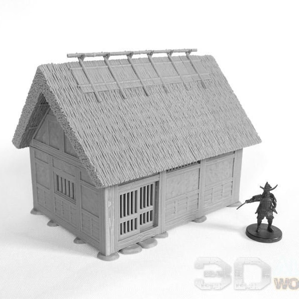 Miniatura Kenshin Samurai Per Dungeons And Dragons - RN Estudio Resina Grigia