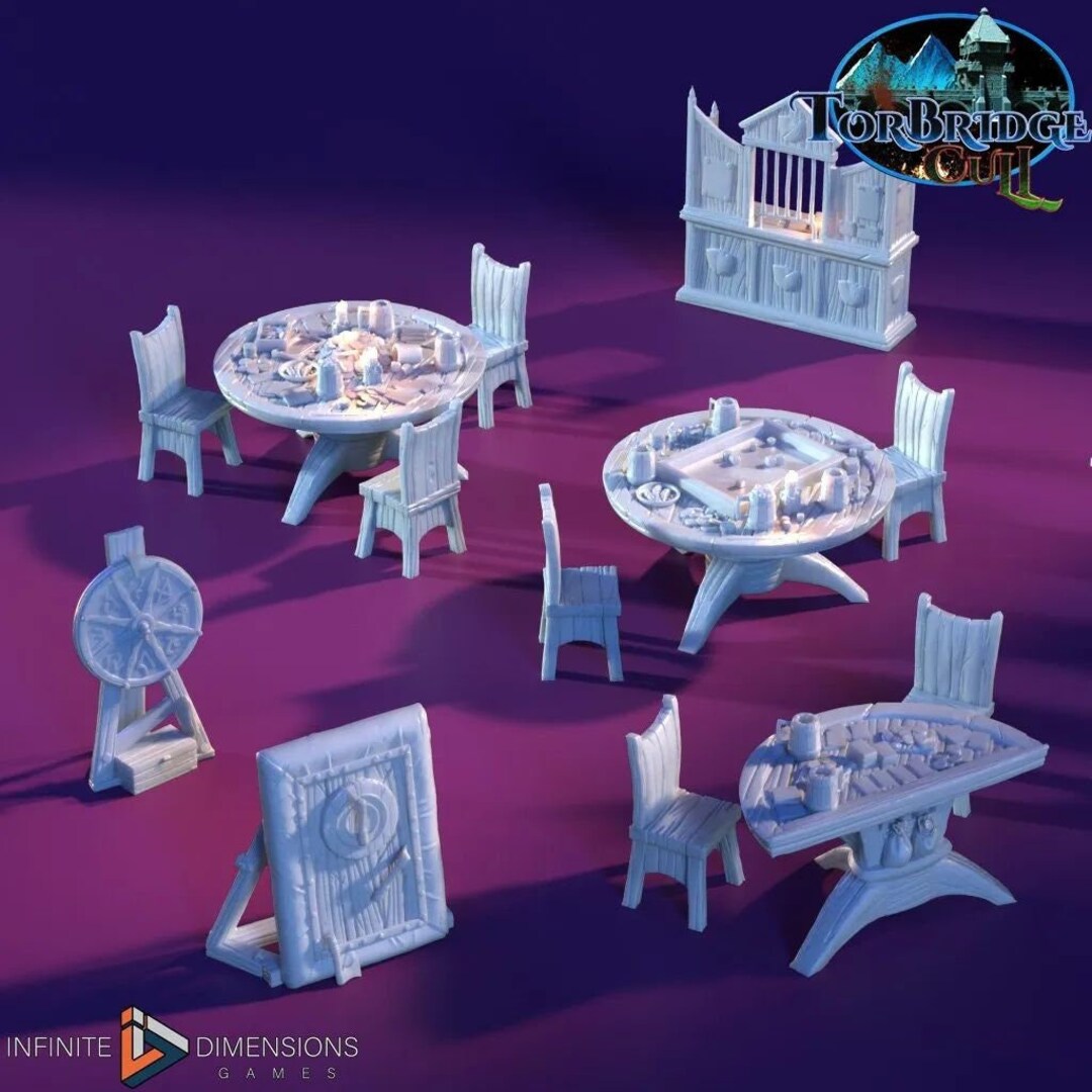 Torbridge Cull Gambling Den Furnishings Dnd Miniature Terrain for Dungeons and Dragons, D&D, D ...