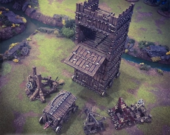 Siege Engine Bundle Medieval DnD Terrain for Dungeons and Dragons, D&D, D and D, Miniature, Wargaming, Tabletop, Gifts