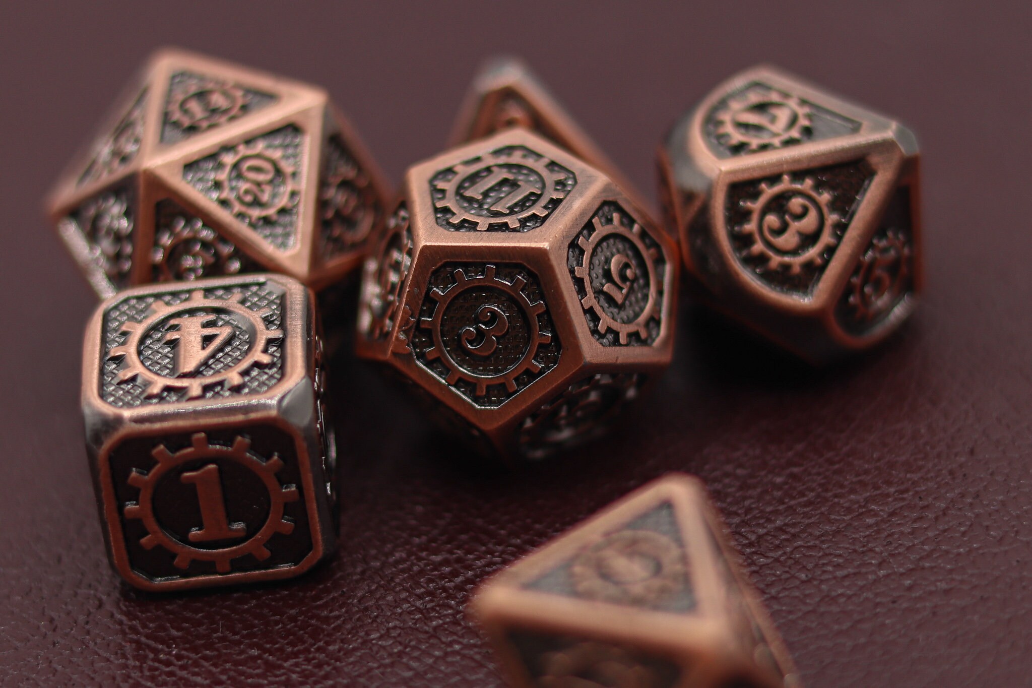 Trophy of Bronze Metal DnD Dice Set For Dungeons and Dragons Etsy