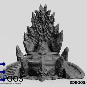 Wintertide Snowy Crown Throne DnD Miniature Terrain for Dungeons and Dragons, D&D, D and D, Tabletop, Wargaming, Gifts