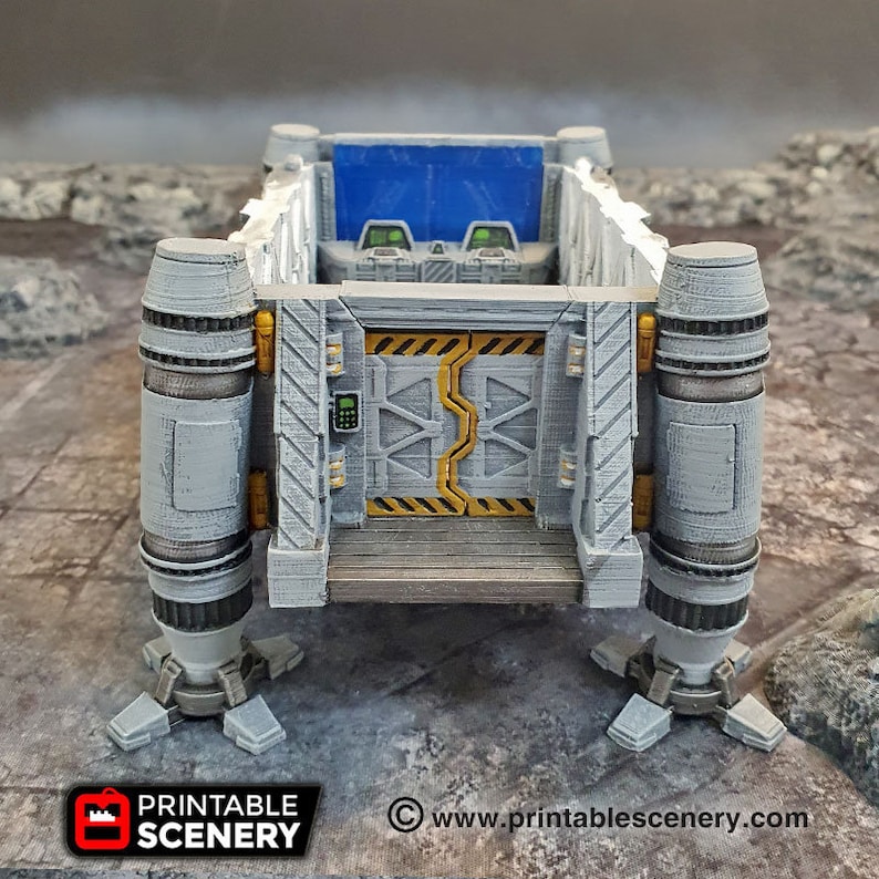 Lunar Cargo Lander Sanctuary-17 para Star Wars Legion Terrain, , Gaslands, Sci-Fi, DnD, D&D, Dungeons and Dragons, 28mm imagen 3