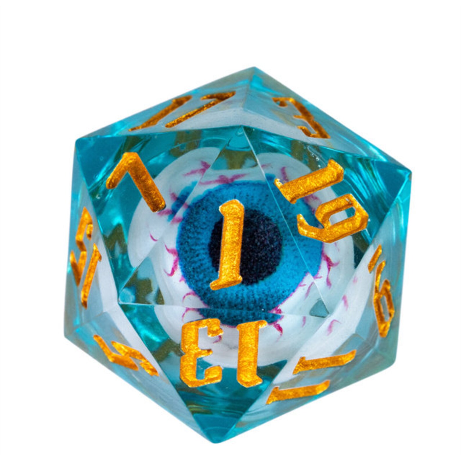 Blue Beholder Eyeball Sharp Dice Set for Dungeons and Dragons Etsy