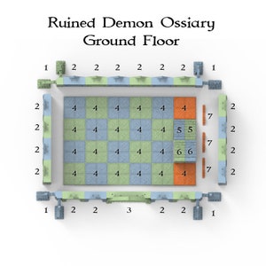 Daemon Ossuary Terrain for Dungeons and Dragons, D&D, DnD, Pathfinder, Wargaming, 28mm, Table Top, Miniature, D and D image 2