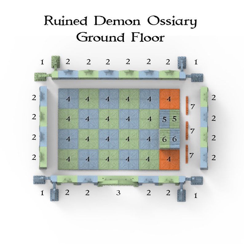 Daemon Ossuary Terrain for Dungeons and Dragons, D&D, DnD, Pathfinder, Wargaming, 28mm, Table Top, Miniature, D and D image 2