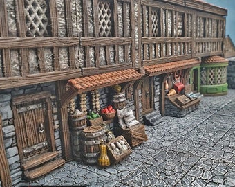 Town Shop Front OpenLock Dungeon Tiles DnD Miniature Terrain, Dungeons and Dragons, D&D, Pathfinder, Wargaming, Tabletop