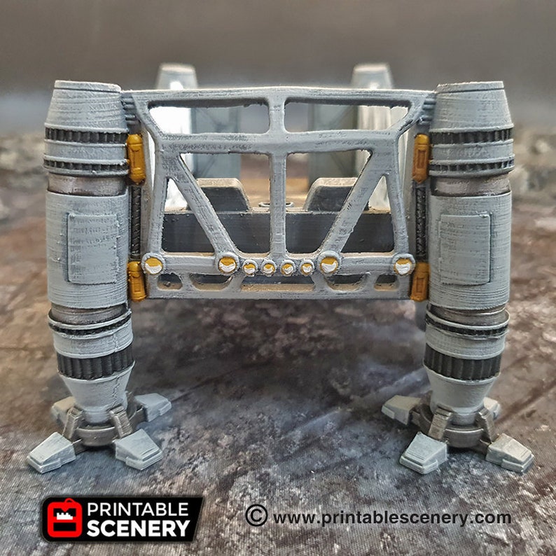Lunar Cargo Lander Sanctuary-17 para Star Wars Legion Terrain, , Gaslands, Sci-Fi, DnD, D&D, Dungeons and Dragons, 28mm imagen 7