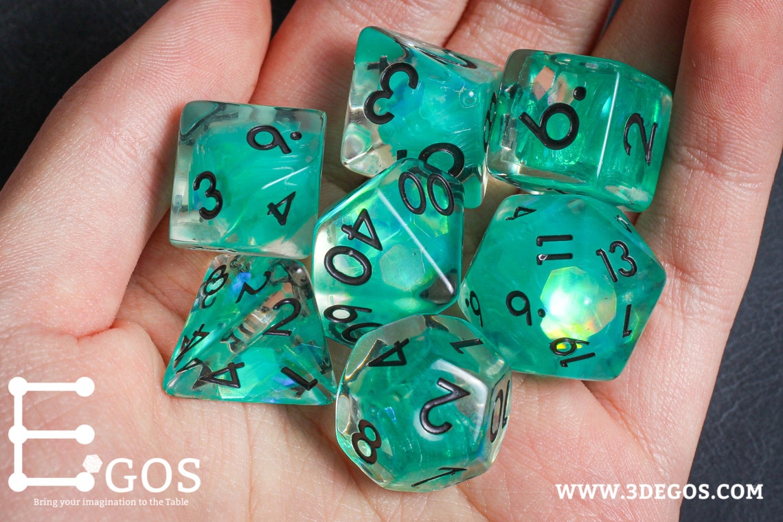 Element Crystal of Luck DnD Dice Set for Dungeons and Dragons Etsy