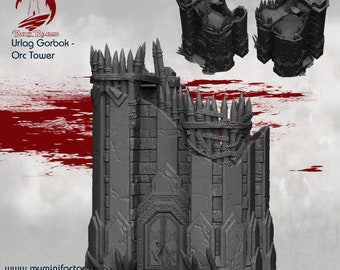 Dark Realms Urlag Gorbok Orc Tower DnD Miniature Terrain for Dungeons and Dragons, D&D, D and D, Wargaming, Gifts