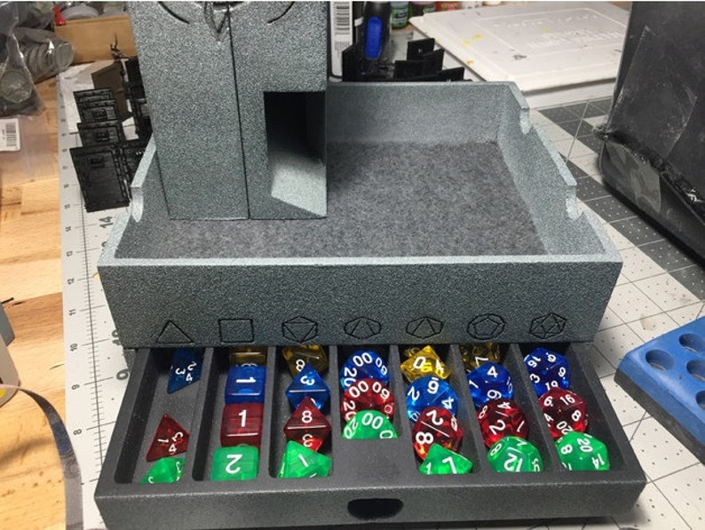 Portable Dice Box Tray and Tower Dnd Dice Box Etsy