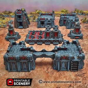 Full Sithic Outpost Set DnD Miniature Terrain for Dungeons and Dragons, D&D, Wargaming, Pathfinder, Tabletop 28mm, Brave New Worlds, Eden