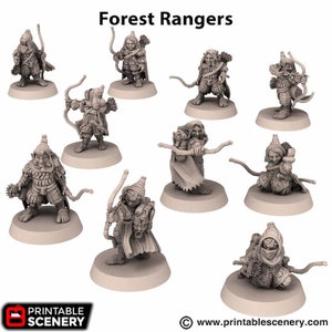 Forest Ranger Dwarf Dnd Miniature Terrain Set, Resin Miniature ...