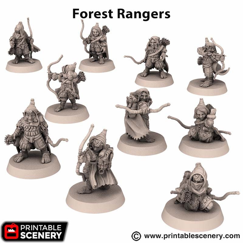 Dnd Ranger Mini Forest Ranger Dwarf Dnd Miniature Terrain Set, Resin Miniature ...