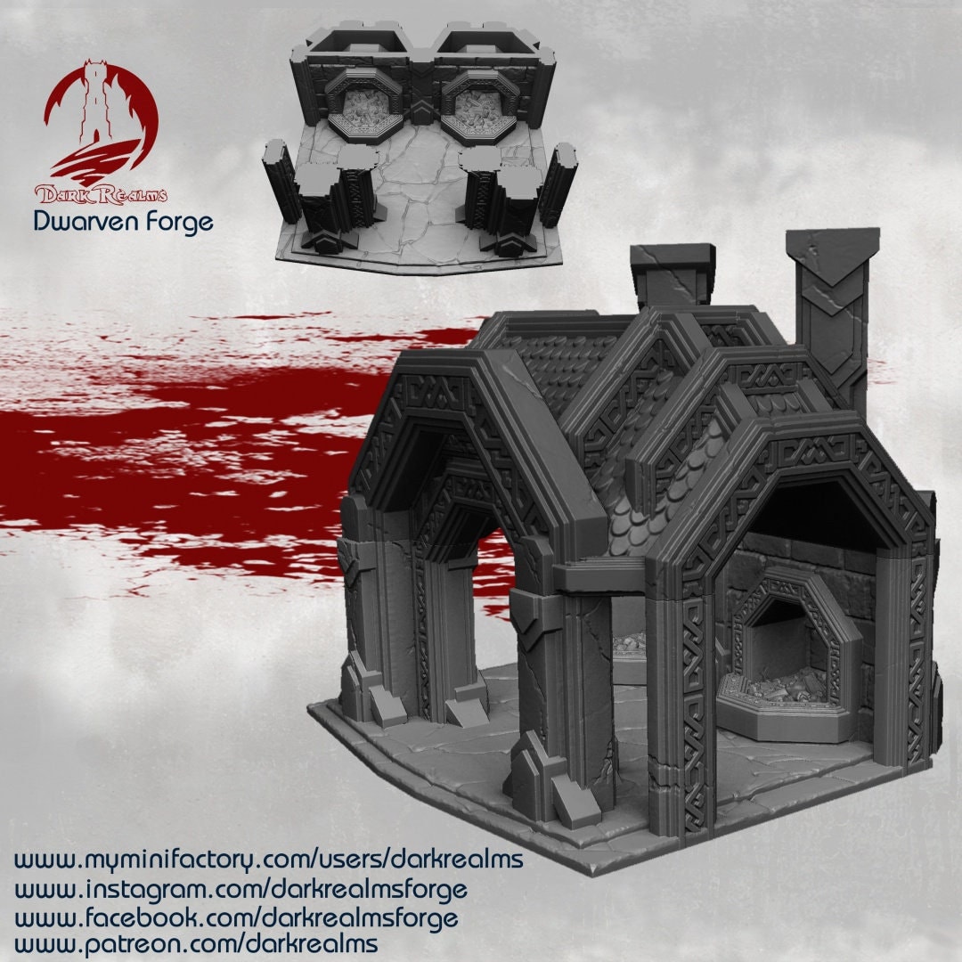 Dwarf Forge Map Dark Realms Dwarves Forge Dnd Miniature Terrain for Dungeons and ...