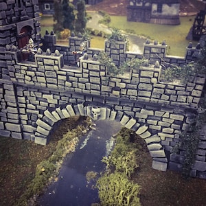 Winterdale Citadel Bridge DnD Miniature Terrain for Dungeons and Dragons, D&D, Wargaming, Pathfinder, Tabletop, 28mm, 32mm, Gifts