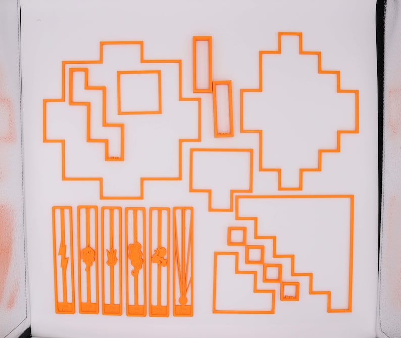 D&D Spell Effect Area - 15er Set - Mit 9m Linie mit Zaubersymbol Bild 1