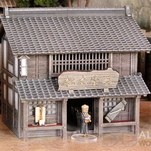 Japan Samurai Music Shop Set DnD Miniature Wargaming Terrain for Dungeons and Dragons, D&D, Pathfinder, Tabletop, 28mm, Gifts