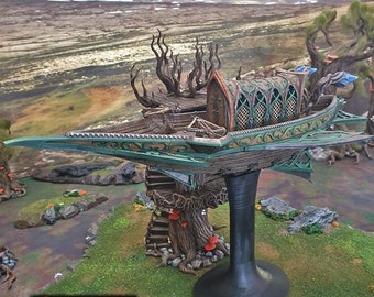 DnD Terrain Sky Reaver Ship | DnD D&D 28mm Miniature Terrain  Tabletop Miniatures Pathfinder Frostgrave