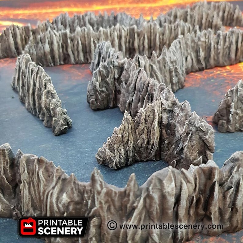 Set de terreno en miniatura de DnD Dark Caverns Terreno de DnD para Dungeons and Dragons Terreno, D&D, D y D, Pathfinder, Regalos de DnD imagen 1