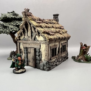 Little Cottage DnD Terrain, Dungeons and Dragons, DnD Miniature, D&D, D and D, 40k, Pathfinder, DnD Miniature Terrain