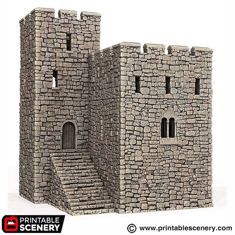 Norman Stone Fort DnD Terrain for Dungeons and Dragons, D&D, D and D, Miniature, Wargaming, Tabletop, Gifts image 2