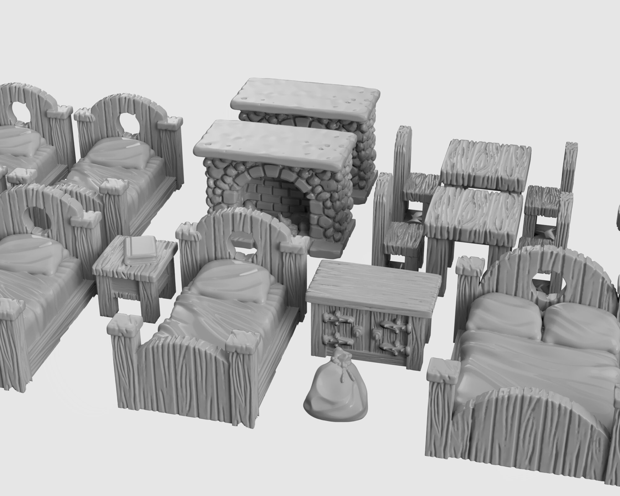 Tavern Furniture Set Dnd Miniature Terrain Dungeons and Etsy UK