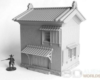 Japan Samurai Storage House B DnD Miniature Wargaming Terrain for Dungeons and Dragons, D&D, Pathfinder, Tabletop, 28mm, Gifts