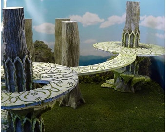 DnD Modular Elven Tree house Terrain  Pathfinder Role Play Not Finished |28mm Terrain|Terrain Scenery|Pathfinder RPG