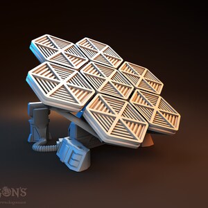 28mm Wargaming Solar Panel Array Scatter Terrain   | Star Wars Legion Imperial Assault Miniature Terrain | The Dragon&#39;s Rest