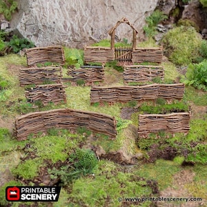 Hagglethorn The Garden Fences DnD Miniature Terrain for Dungeons and Dragons, D&D, D and D, Tabletop, Wargaming, Gifts