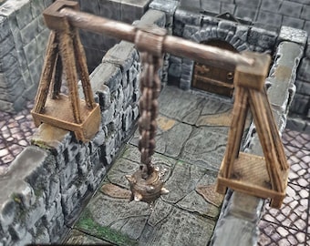 Swinging Trap Spiked Mace OpenLock Dungeon Tile DnD Miniature Terrain, Dungeons and Dragons, D&D, Pathfinder, Wargaming