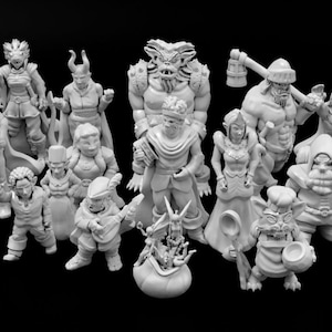 28mm | 32mm DnD Miniature Monsters Pathfinder Miniature | Prisoner Dwarf Traveler Elf Half Demon | D and D Miniature | Wargaming