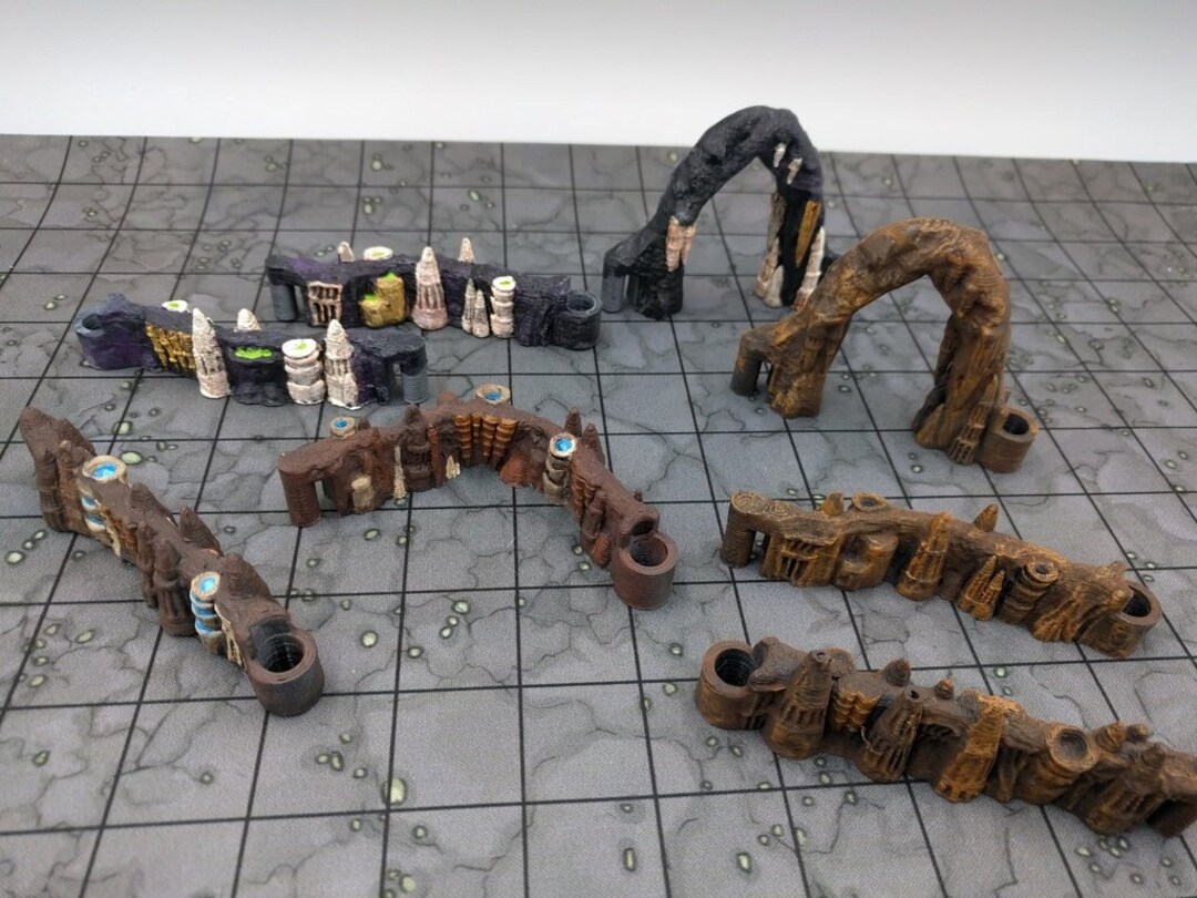 Cavern Walls Set Dnd Miniature Terrain for Dungeons and - Etsy