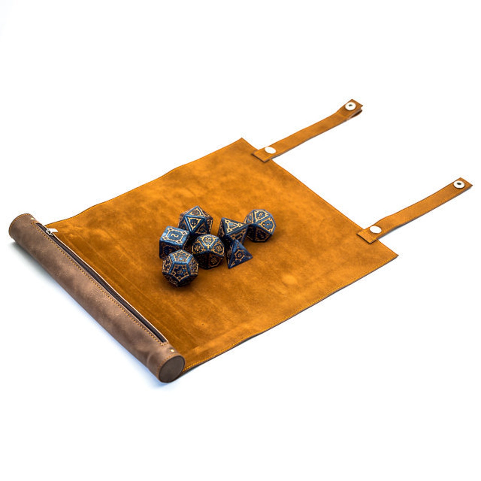 Brown Soft Leather Dice Mat and Bag Combo for Dungeons and Etsy