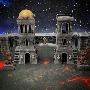 Hell City of Dis DnD Miniatuurterrein, Dungeons and Dragons, D&D, 40k, Wargaming, Pathfinder, Tafelblad, Scatter, 28mm, 32mm, 15mm