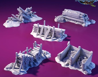 Torbridge Lumber Yard Scatter Set DnD Miniature Terrain for Dungeons and Dragons, D&D, D and D, Wargaming, Wargaming Dice