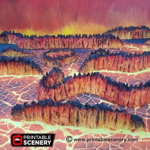 Set de terreno en miniatura de DnD Dark Caverns Terreno de DnD para Dungeons and Dragons Terreno, D&D, D y D, Pathfinder, Regalos de DnD imagen 3