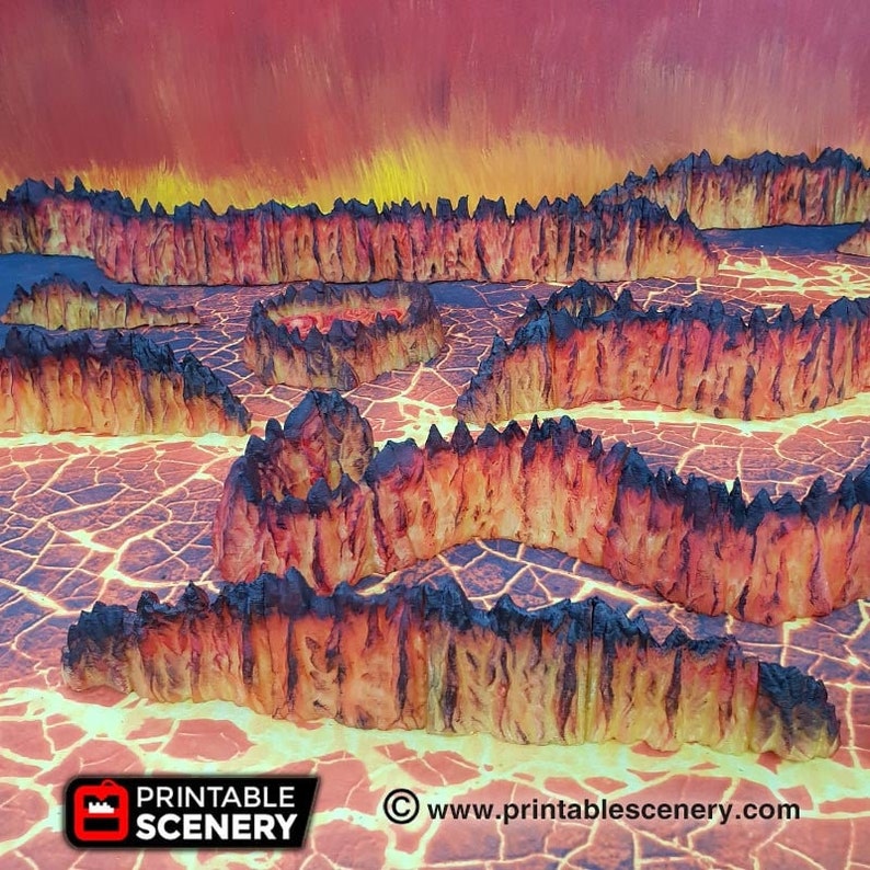 Set de terreno en miniatura de DnD Dark Caverns Terreno de DnD para Dungeons and Dragons Terreno, D&D, D y D, Pathfinder, Regalos de DnD imagen 3