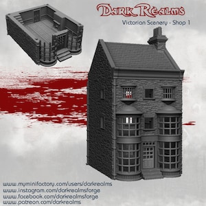 Dark Realms Victorian Shop 1 DnD Miniatur Terrain für Dungeons and Dragons, D&D, D und D, Wargaming, Gifts