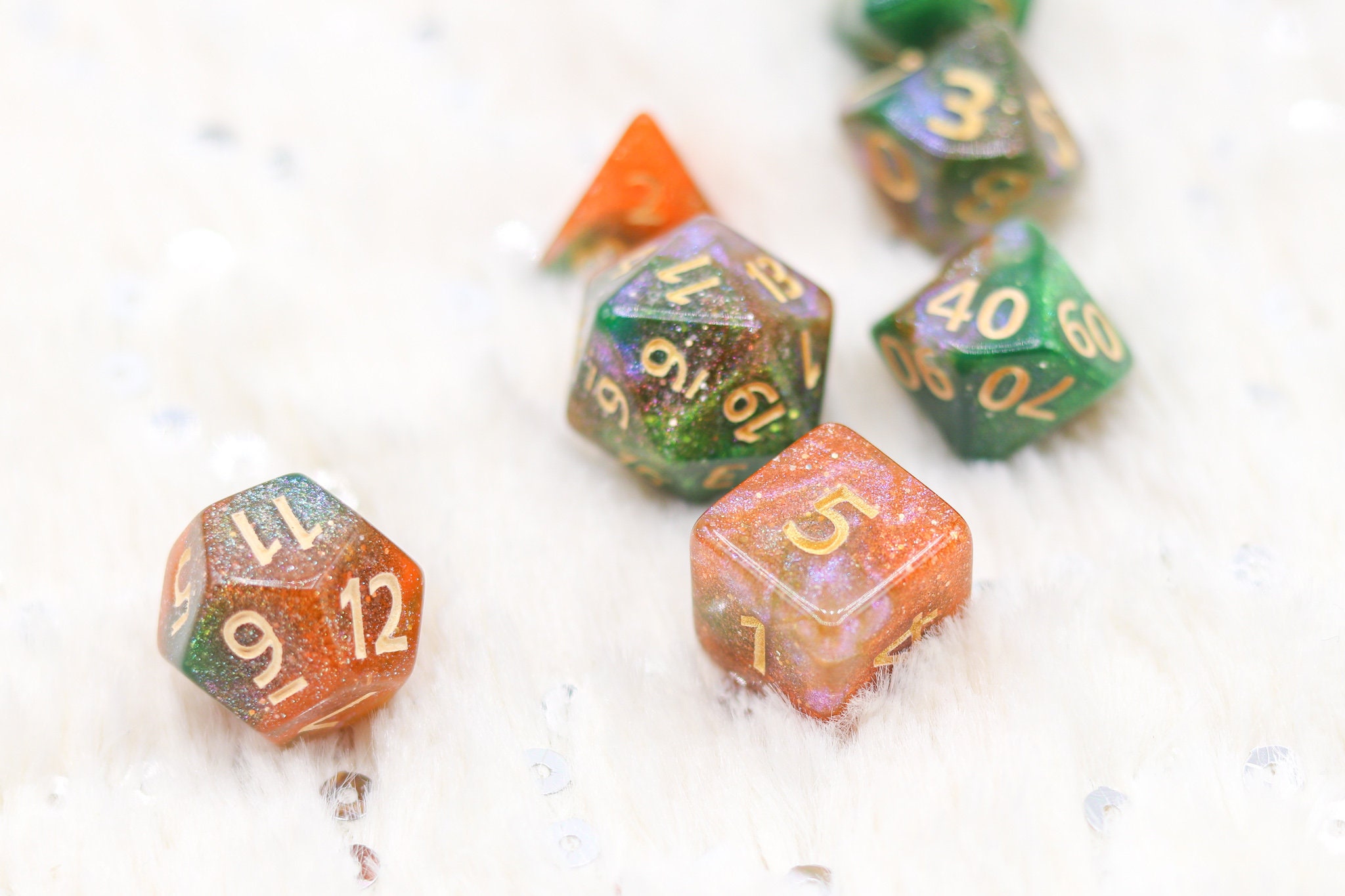 The Elf Forest DnD Dice Set For Dungeons and Dragons D&D Etsy