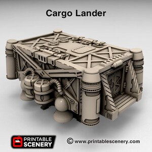 Lunar Cargo Lander Sanctuary-17 para Star Wars Legion Terrain, , Gaslands, Sci-Fi, DnD, D&D, Dungeons and Dragons, 28mm imagen 9