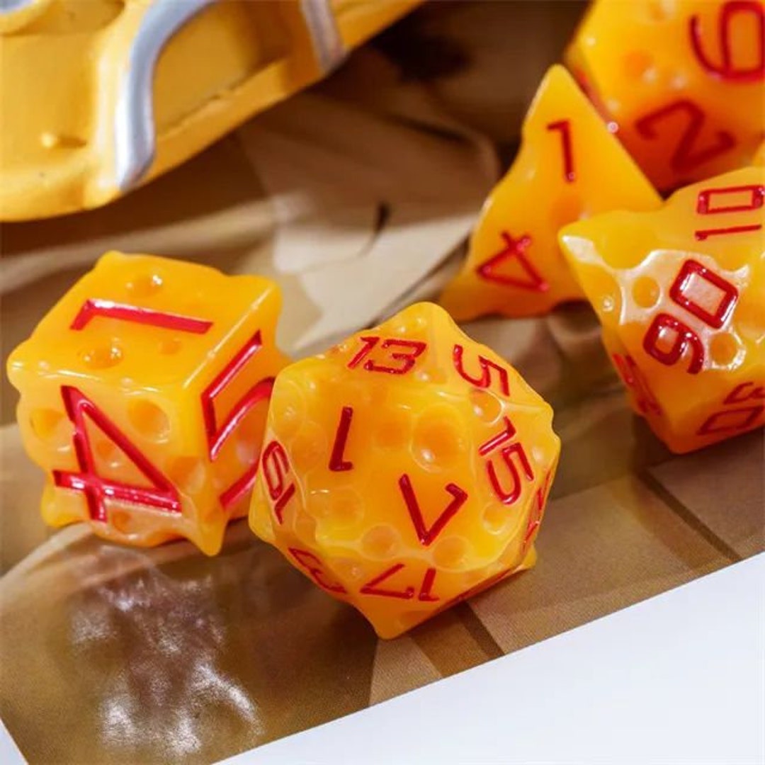 Cheese Dnd Dice Set for Dungeons and Dragons Dice D&D Etsy