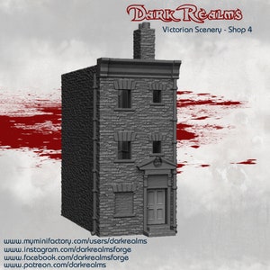Dark Realms Victorian Shop 4 DnD Miniature DnD Terrain for Dungeons and Dragons, D&D, D and D, Wargaming, Dungeons and Dragons Terrain
