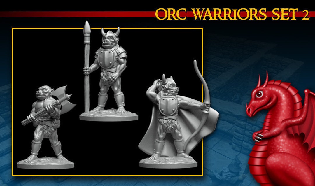 Dnd Miniature Orc Warriors Dnd Pathfinder Pathfinder Miniature D and D