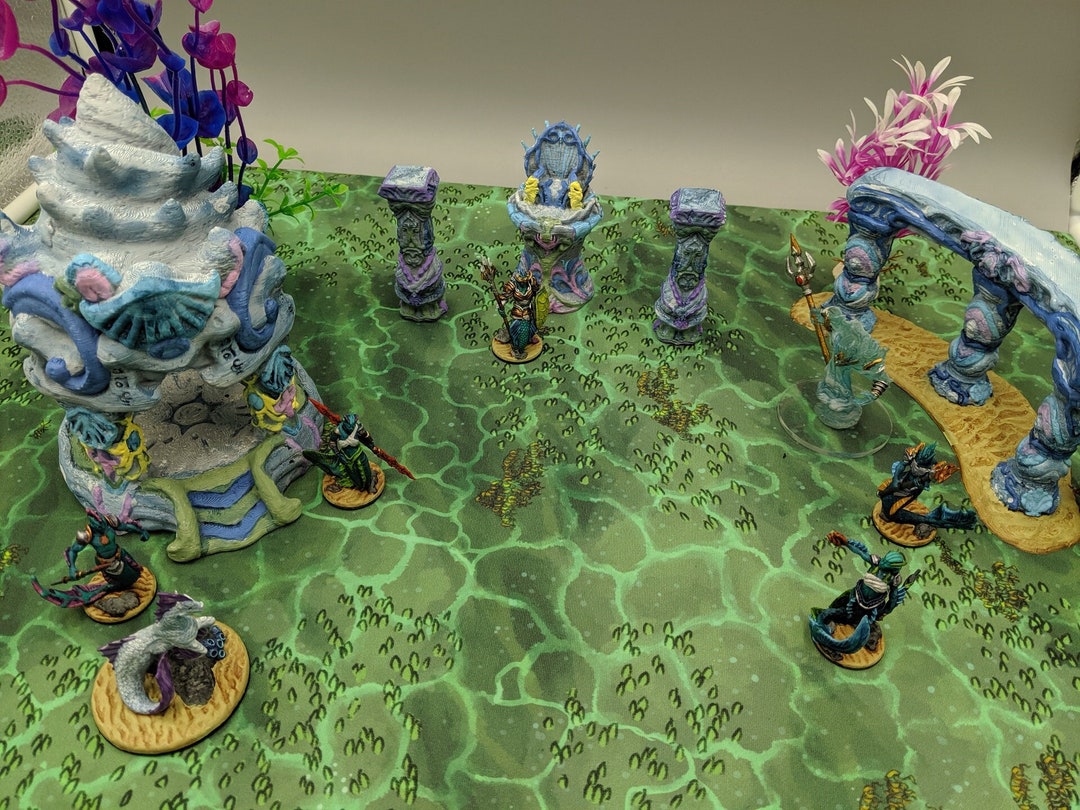 Aquatic City Scatter Set Dnd Terrain for Dungeons and Dragons Terrain, D&D, D and D, Wargaming