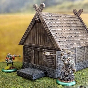 Barbarian Viking Hunter House Scatter Terrain Dnd Pathfinder Fantasy ...