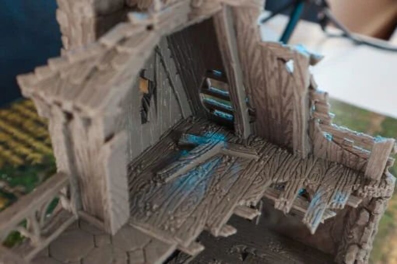 Ruined Healers House DnD Miniature Terrain for Dungeons and Dragons, D&D, D and D, 40k, Wargaming, Tabletop, image 5