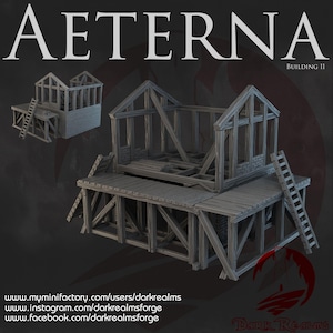 Dark Realms Aeterna Building 11 DnD Miniature Terrain for Dungeons and Dragons, D&D, D and D, Wargaming, Tabletop, Pathfinder, DnD Terrain