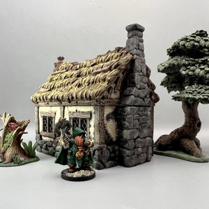 Little Cottage DnD Terrain, Dungeons and Dragons, DnD Miniature, D&D, D and D, 40k, Pathfinder, DnD Miniature Terrain